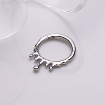 Detail View 1 of Dripping Ooze Clicker Hoop Ring